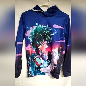 Kids Blue Anime Hoodie